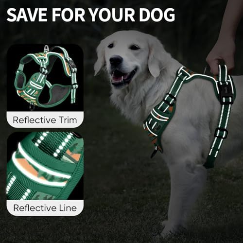HEELE Dog Harness, No Pull Adjustable Padded Reflective Harness - Image 3