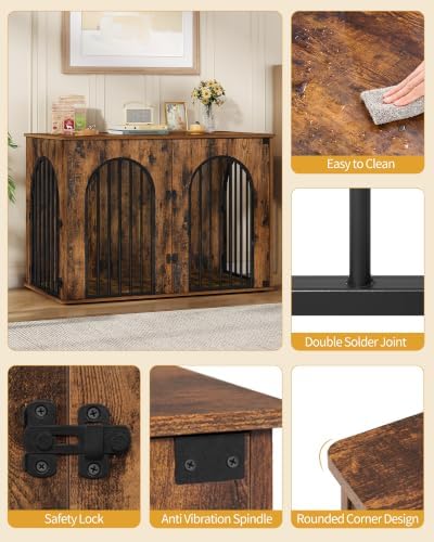Hzuaneri 46.5'' Dog Crate Furniture, Dog Kennel Indoor - Image 4