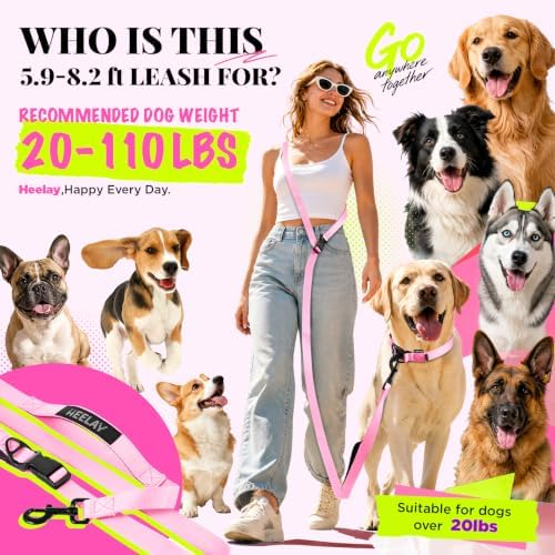 Hands Free Dog Leash, 5.9-8.2ft Multifunctional Crossbody Rope - Image 2