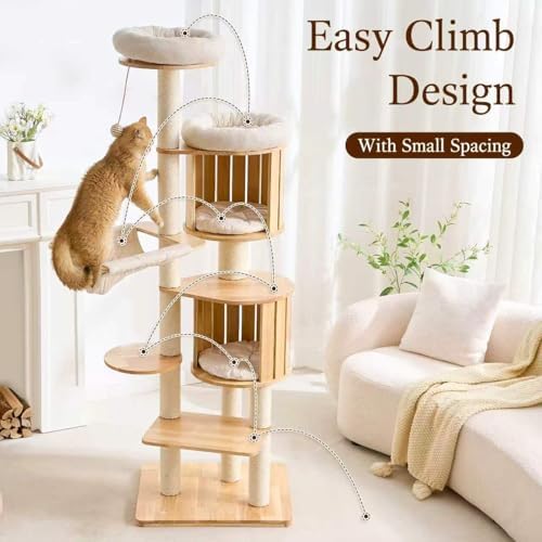 HITTITE Solid Wood Cat Tree Tower - Image 6