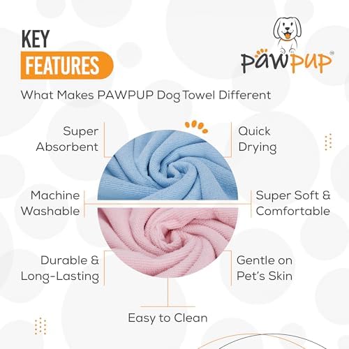 Dog Towels for Drying Dogs Super Absorbent Microfiber Pet Grooming Towel for - Image 4