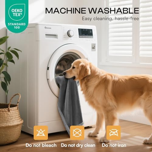 Luciphia Waterproof Bed Blanket Washable, Soft Sherpa Fleece Puppy Reversible - Image 4