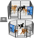 Dog Playpen Outdoor, 32 Inch Height 8 Panels Foldable Dog Pens Outside by HomePage