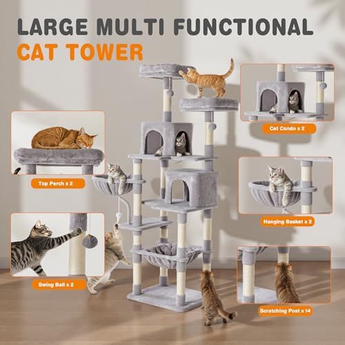 71 Inch Large Cat Tree Tower - Image 4