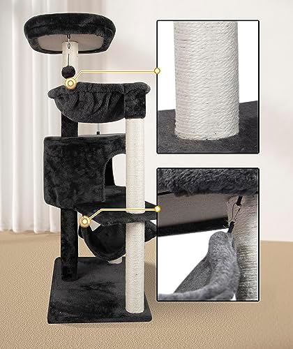 YUNIQUE Cat Tree with Cat Condo and Big Hammock - Image 4