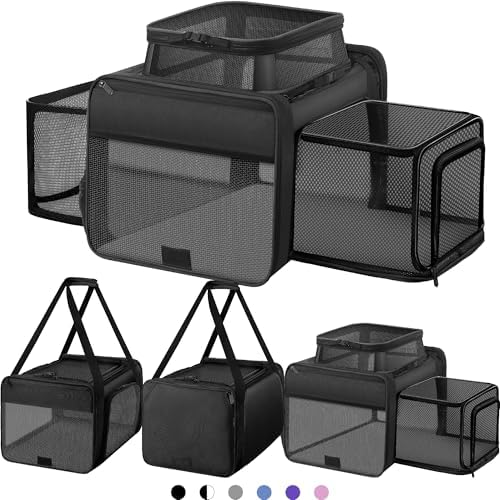 Top and 2 Sides Expandable Cat Carrier 18x11x11 TSA Airline Approved by SHARLOVY