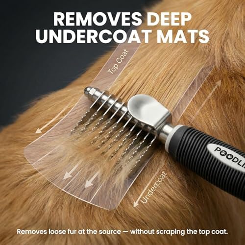 Poodle Dematting Fur Rake Comb Brush - Image 3