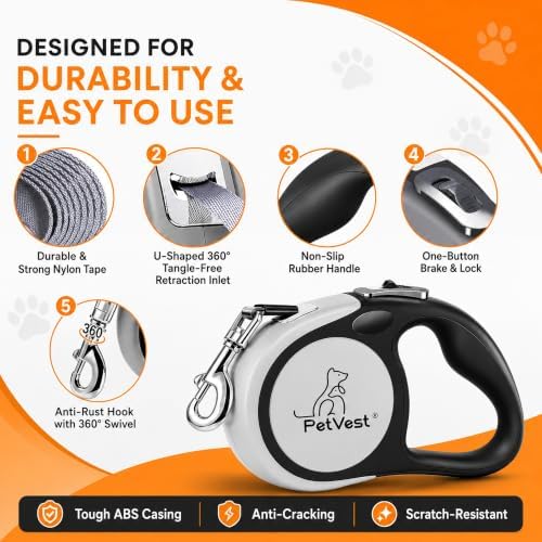 Dual Retractable Dog Leash – 16 FT Tangle-Free Leash - Image 4