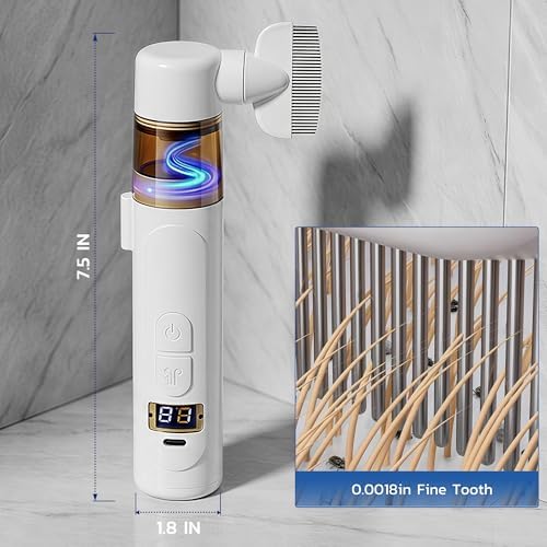 Electric Lice Comb, 2-in-1 Metal Vacuum Comb - Image 7
