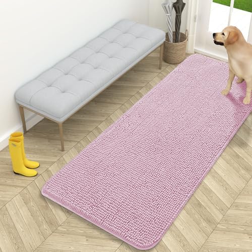 OLANLY Dog Door Mat for Muddy Paws 59x24, Super Absorbent Chenille Mud Mat by OLANLY