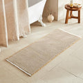 TYUU Waffle Runner Rug Bathroom, Long Boho Bath Mat, 60x24 Khaki & White by TYUU