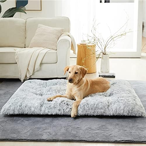 BFPETHOME Dog Beds for Large Dogs, Plush Dog Crate Bed Fluffy Cozy Kennel Pad - Image 2