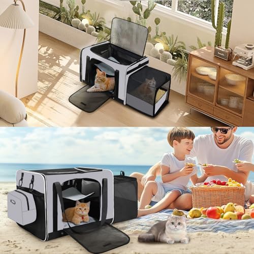 Petskd Side Expandable Extra Large Cat Carrier - Image 7