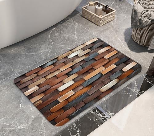 Memory Foam Bath Mat Flannel Absorbing Water Floor Rug 29x17in - Image 4