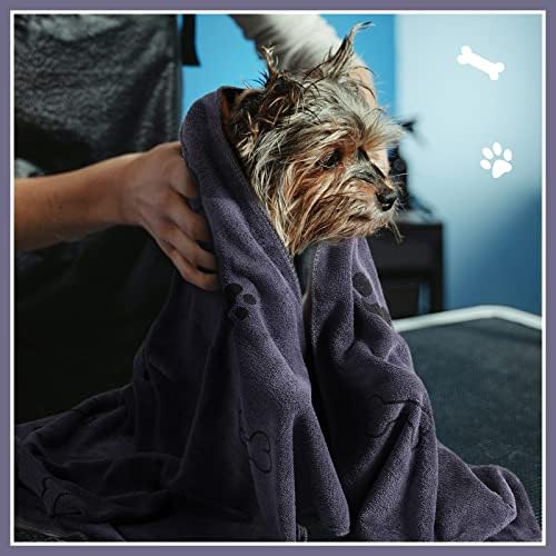 Chumia 8 Pcs Dog Towel for Drying, 18 x 28 Inch, Dog Paw and Bone - Image 6