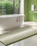 BSICPRO Large Chenille Bathroom Rugs Runner, 22x60 Striped Bath Mats by BSICPRO