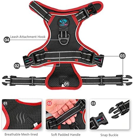 PHOEPET Upgraded No Pull Dog Harness, Reflective Adjustable Vest - Image 3