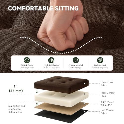 3-in-1 Cat Litter Box Enclosure Furniture, Cat Ottoman Bench - Image 6