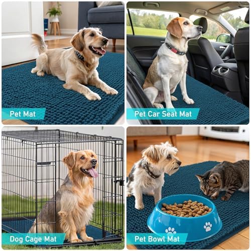 OLANLY Dog Door Mat for Muddy Paws 59x32, Super Absorbent Chenille Mud Mat - Image 7