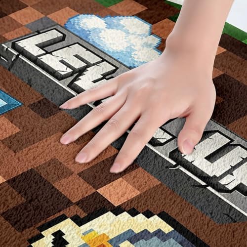 Manfei Pixel Bath Mat, Pixelated Sword Helmet Kids Mats Rugs, Girls Boys Room - Image 2