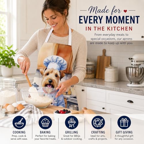 Caroline's Treasures Wheaten Terrier The Chef Apron Cooking Kitchen Server - Image 6