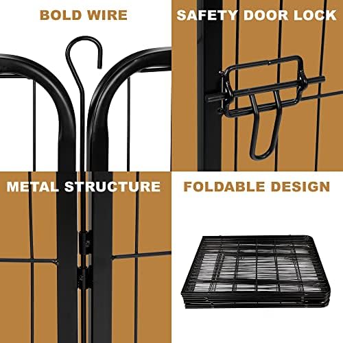 ZENY Dog Fences for The Yard, Dog Pens Outdoor, Dog Pen Indoor, 8 Panels Dog - Image 5