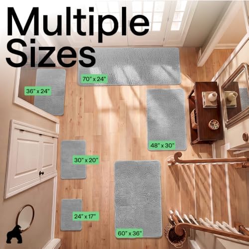 GORILLA GRIP SoakSTOPPER Dog Door Mat, Machine Wash and Dry, 60x36 Lt Gray - Image 2