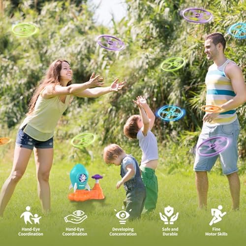 Outdoor Toys for Kids Ages 3-8, Outside Flying Disc Launcher - Image 2