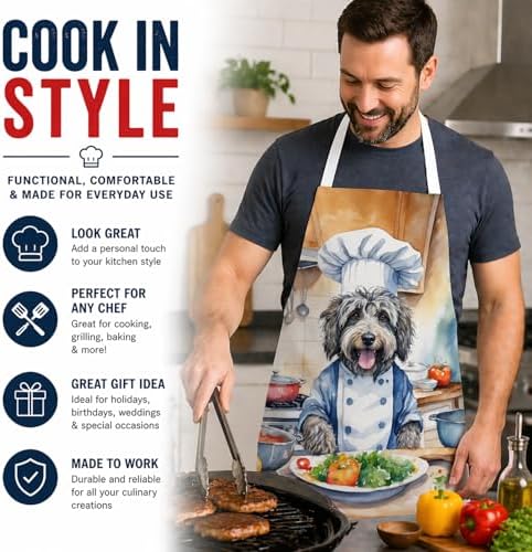Caroline's Treasures Bergamasco Sheepdog The Chef Apron Cooking Kitchen Server - Image 2