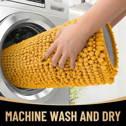 OLANLY Thick Chenille Bathroom Runner Rugs Mats 44x24 - Image 4
