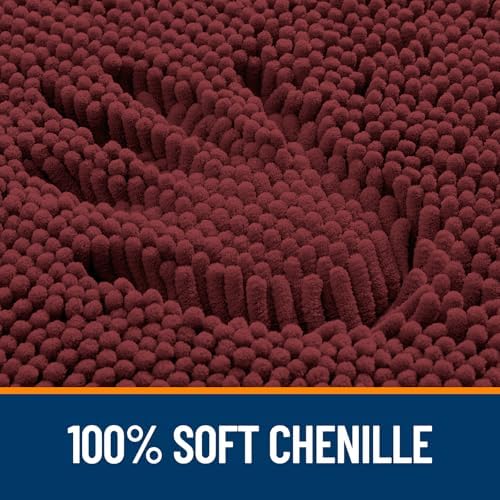 OLANLY Toilet Rugs U-Shaped 24x20, Soft Absorbent Chenille Contour Rugs - Image 3