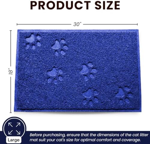 Andalus Large Cat Litter Mat, Non-Slip & Easy to Clean Cat Litter Box Mat - Image 3