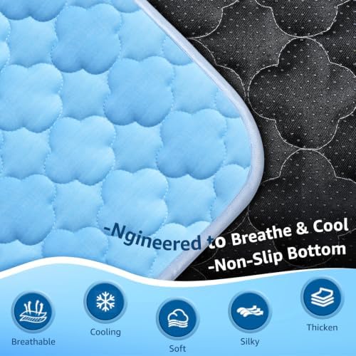 Pet Cooling Mats for Dogs, Cooling Pet Bed Outdoor & Indoor Use w Ice Silk - Image 3