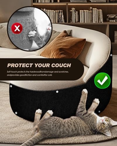 Cat Scratch Furniture Protector, Trimmable Self-Adhesive Carpet, DIY Climb Cat - Image 6