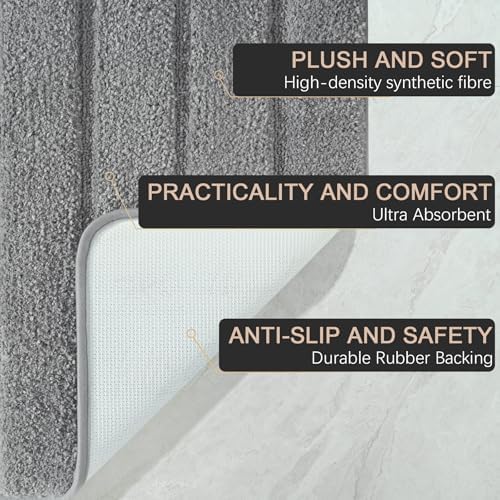 AROGAN Extra Long Bathroom Runner Rugs 24x80 Inch Bath Rug Non Slip - Image 7