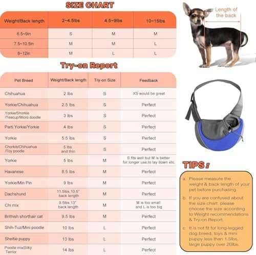 YUDODO Pet Sling Carrier for 2-5 lbs Small Dogs Cat Puppy Crossbody Carrier - Image 3