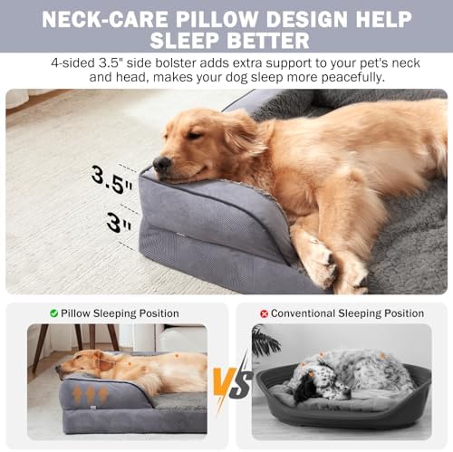INVENHO Orthopedic Dog Beds Large Sized, XL Washable Dog Sofa - Image 6