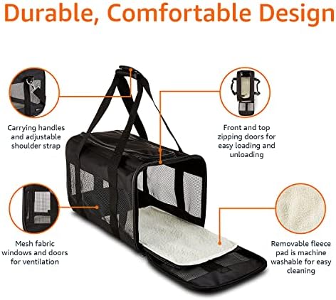 Amazon Basics Airline Approved Soft-Sided Mesh Pet Travel Carrier - Image 3