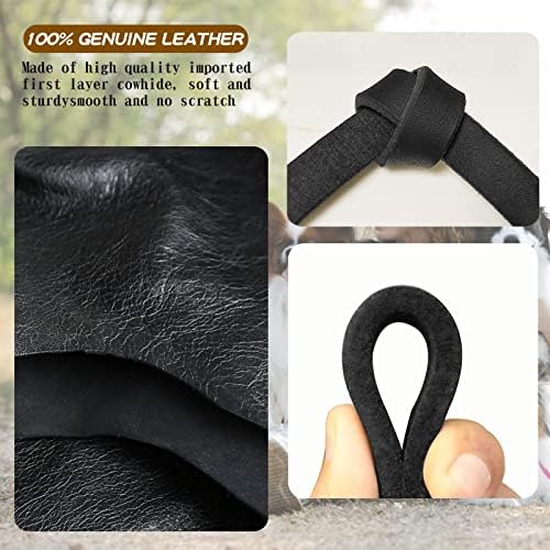 Leather Dog Leash 6ft x 5/8 inch, Strong Heavy Duty Genuine Leather Braided Dog - Image 2