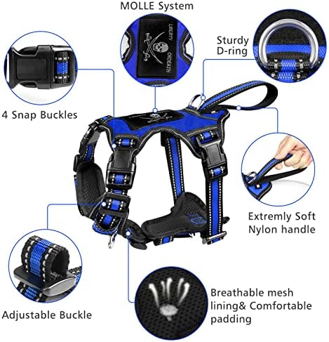 WINSEE All-in-One Reflective Dog Harness, Collar & Leash Set, No Pull - Image 3