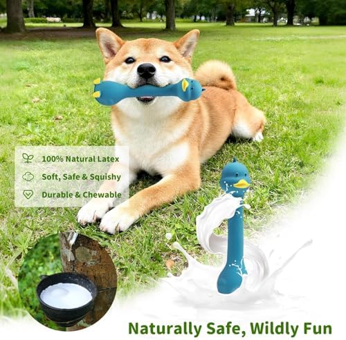 Latex Squeaky Dog Toys, 3 Pack Soft Rubber Dog Chew Toys, 8.7" Standing Stick - Image 6