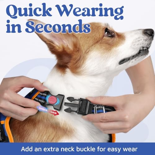 rabbitgoo Dog Harness Small Sized, No Pull 3 Buckles Easy On & Off - Image 2