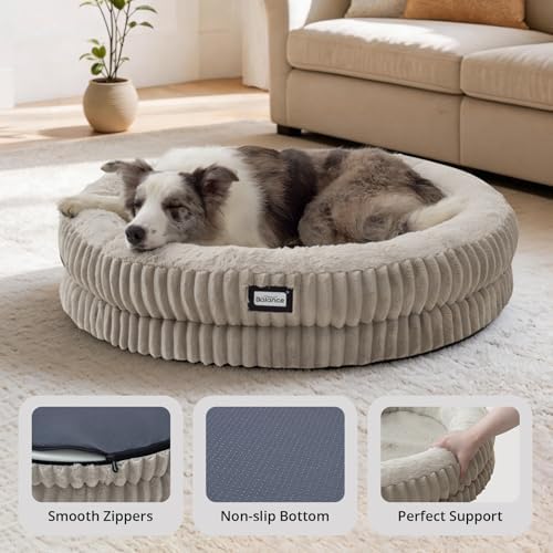 BALANCE Donut Dog Bed, 36 Inches Round Dog Bed Large Size Dogs Washable - Image 4