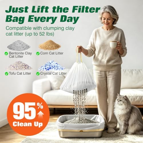 ADDPETS Sifting Litter Box Liners 14 Count, Precision Holes, Quick Clean - Image 4