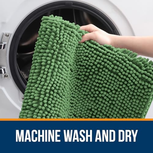 OLANLY Bathroom Rugs 35x24, Extra Soft Absorbent Chenille Bath Rugs - Image 5