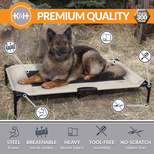 K&H Outdoor Elevated Dog Bed, Cooling Raised Dog Bed, XL 50x32in - Image 2