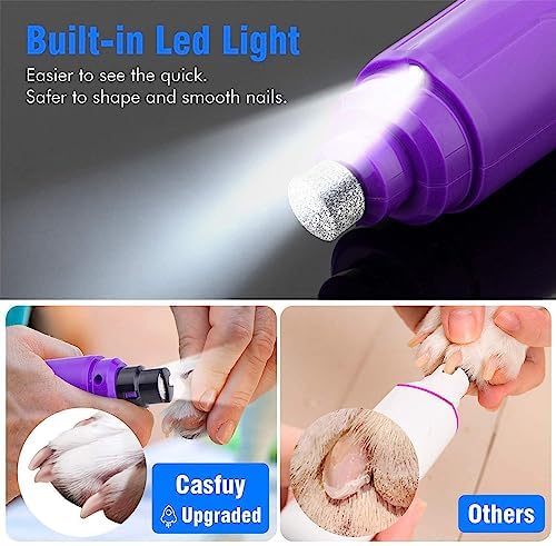 Casfuy Dog Nail Grinder with LED Light - Image 2