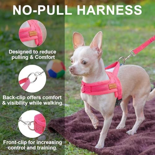 BEAUTYZOO Dog Harness Medium Sized and Leash Set, No Pull Step in Pet Vest - Image 6