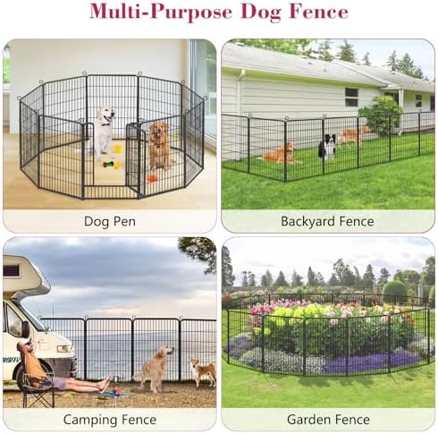 Dog Playpen 40 inch Dog Fence for Outdoor Indoor Use Heavy Duty Metal Dog Pen - Image 6