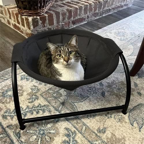 JUNSPOW Cat Bed Sleeping Cat Hammock, 16.9in x 16.9in x 9.5in - Image 5